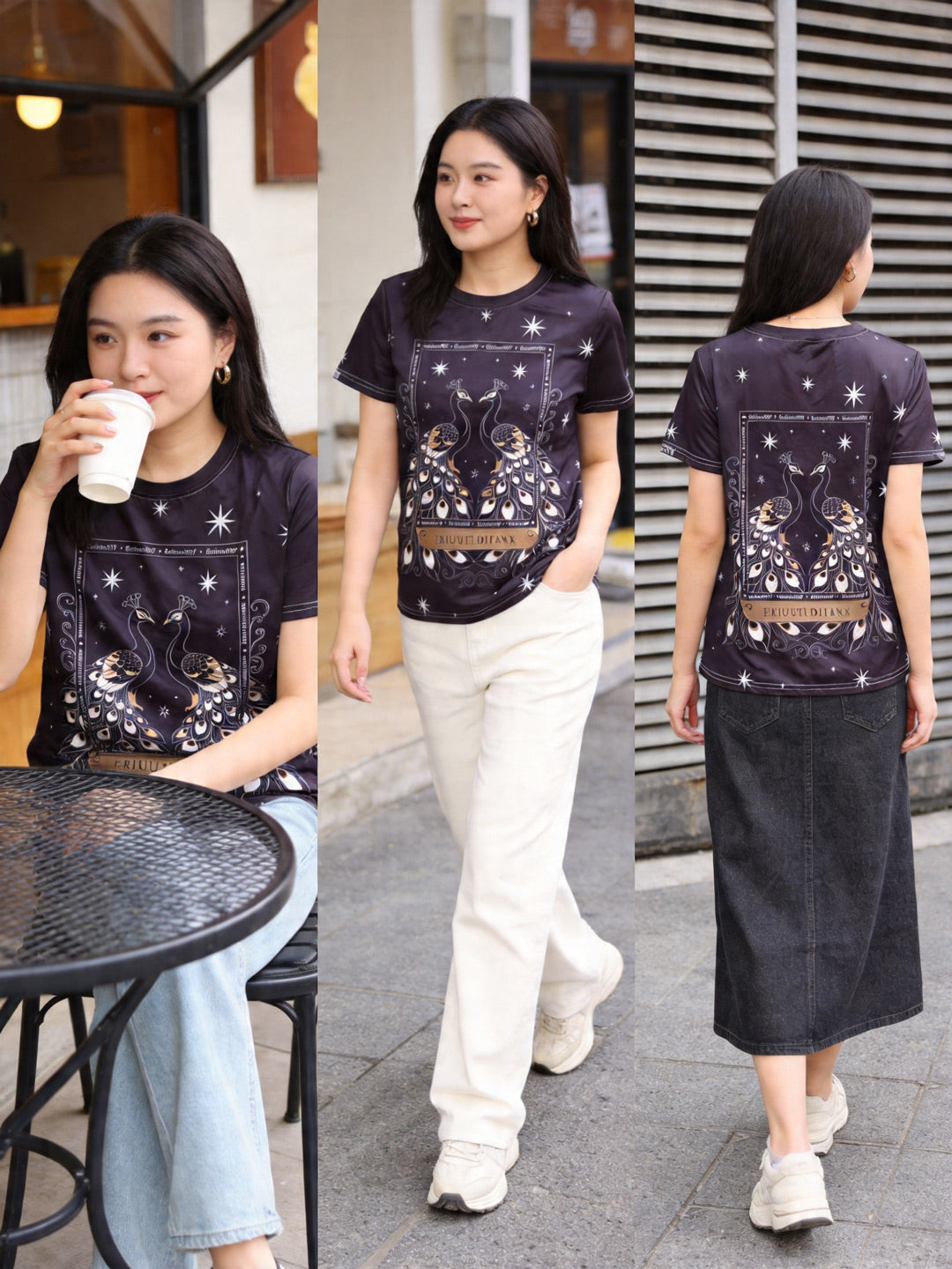 The Mystical Peacock Tarot T-Shirt: Where Vintage Art Meets Everyday Style
